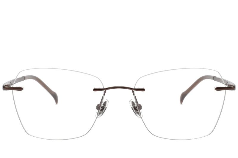 Invisible Brown Titanium Glasses #BS2012-1760