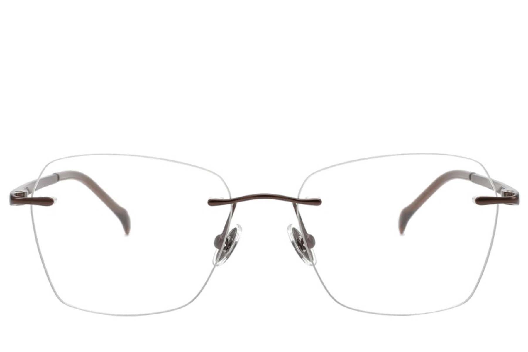 Invisible Brown Titanium Glasses #BS2012-1760