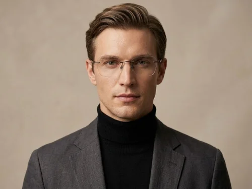 Lunettes invisibles en titane brun #BS2012-1760