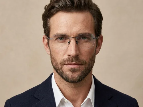 Lunettes invisibles en titane gris #BS2012-1761