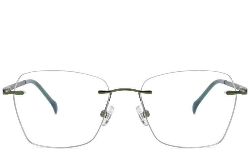 Invisible Green Titanium Glasses #BS2012-1762