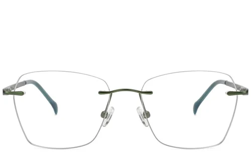 Lunettes invisibles en titane vert #BS2012-1762
