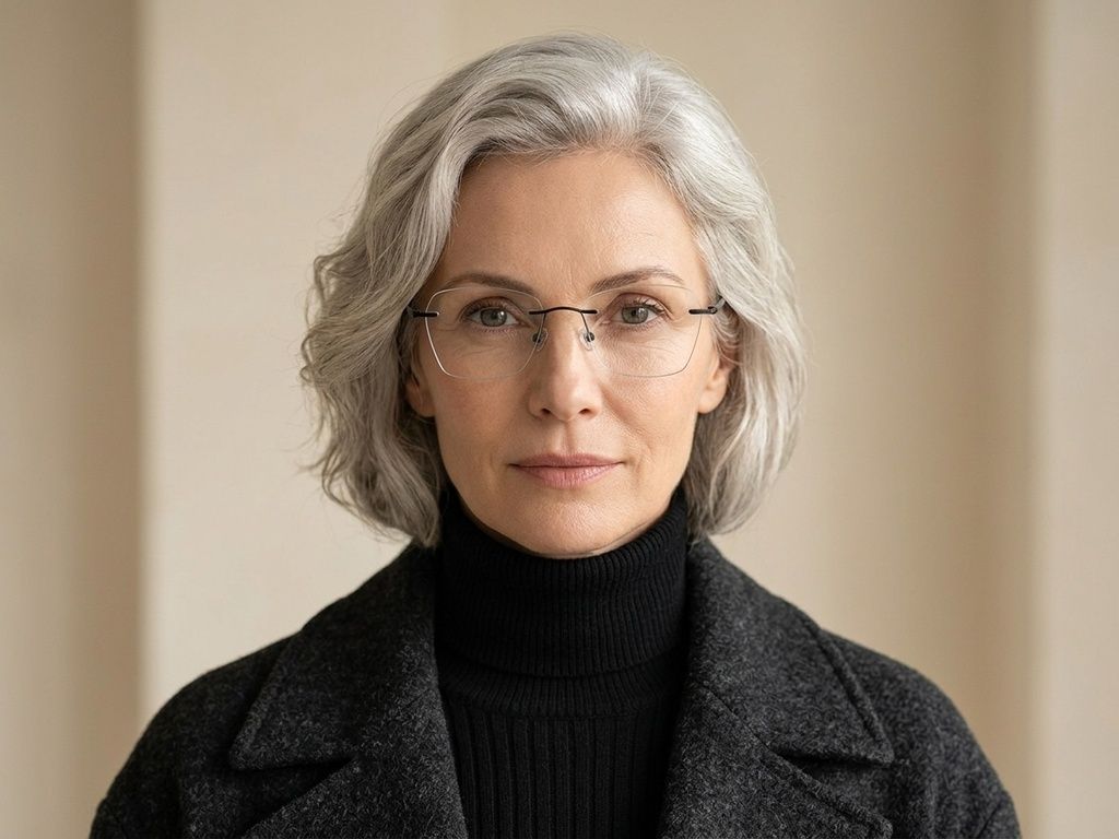 Invisible Black Titanium Glasses #BS2012-1763
