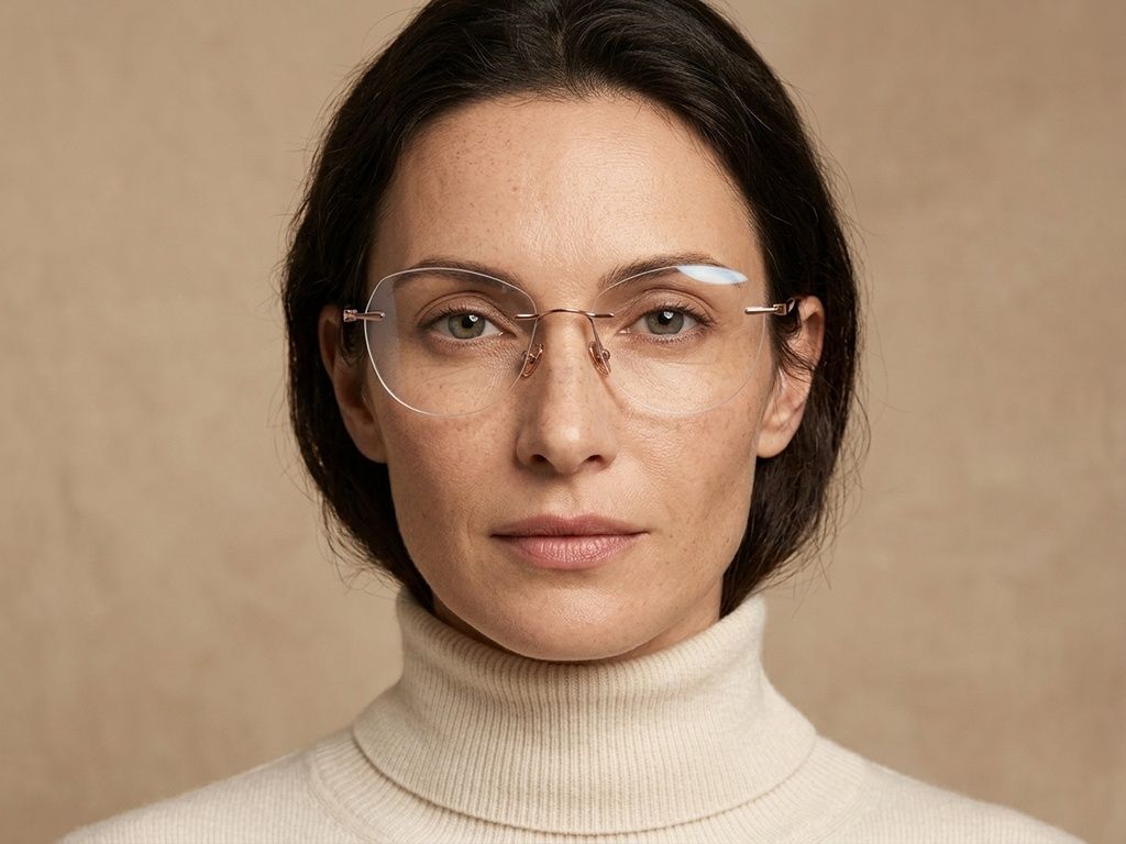 Invisible Pink Titanium Glasses #BS2012-1764