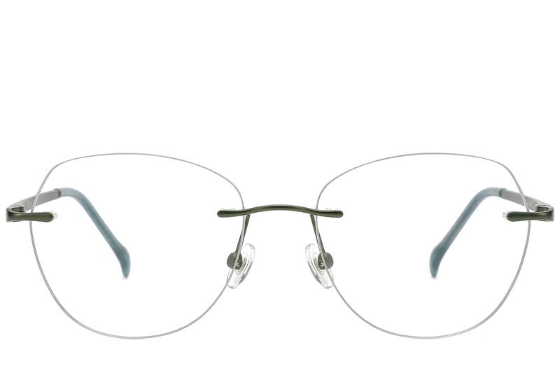 Invisible Green Titanium Glasses #BS2012-1767
