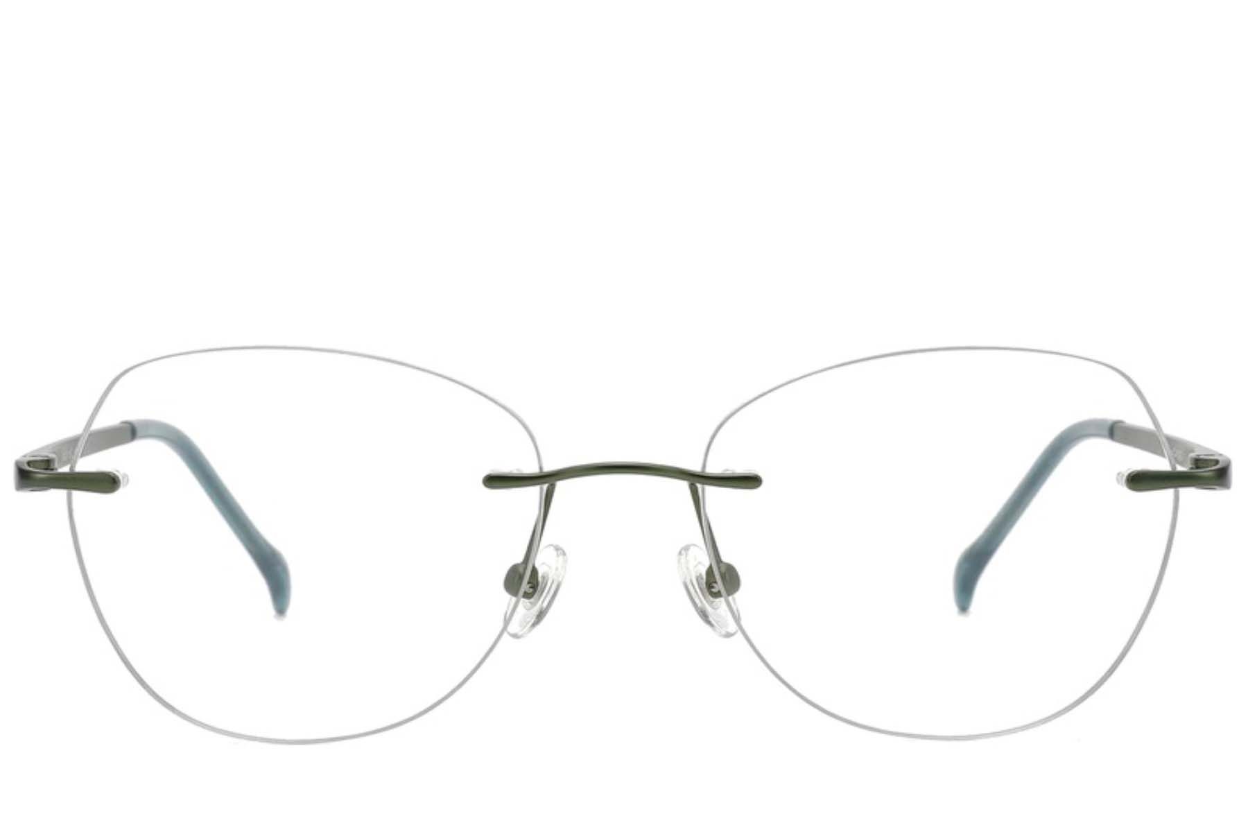 Invisible Green Titanium Glasses #BS2012-1767