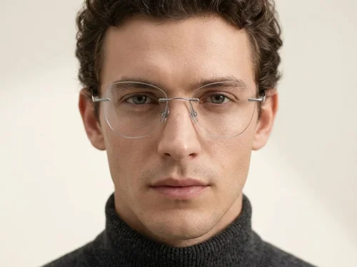 Lunettes invisibles en titane argenté #BS2012-1768