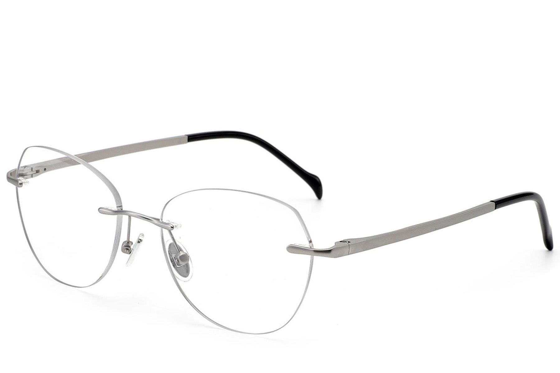 Gafas invisibles de titanio plateado #BS2012-1768