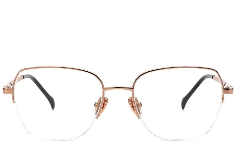Semi-rimless Pink Titanium Glasses #BS2012-1769