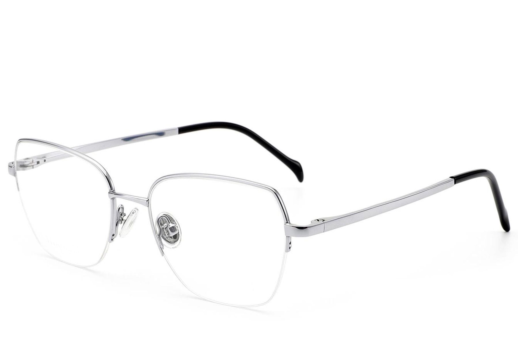 Gafas semi al aire de titanio plateado #BS2012-1770