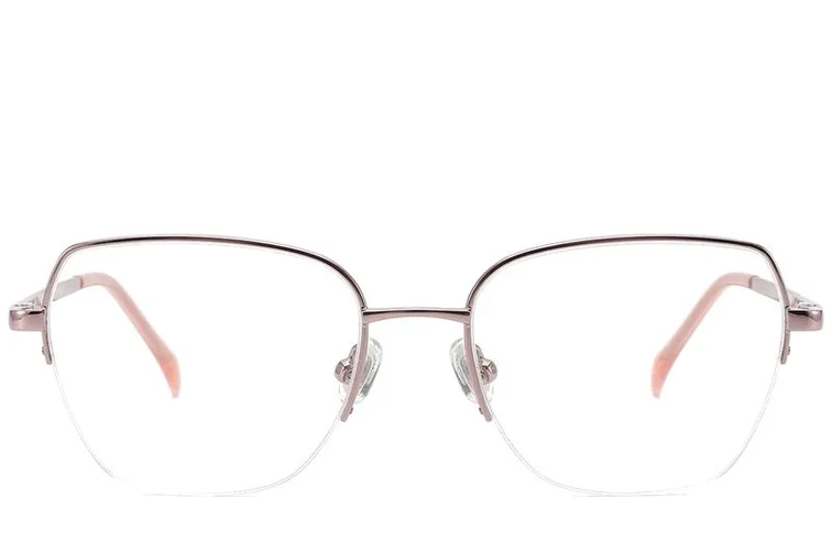 Halbrandlose rosa Titanbrille #BS2012-1771