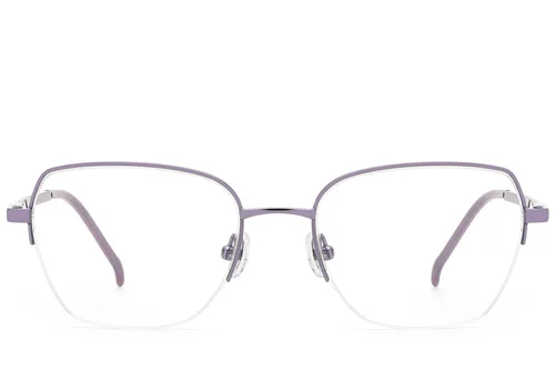 Lunettes semi-cerclées en titane violet #BS2012-1772