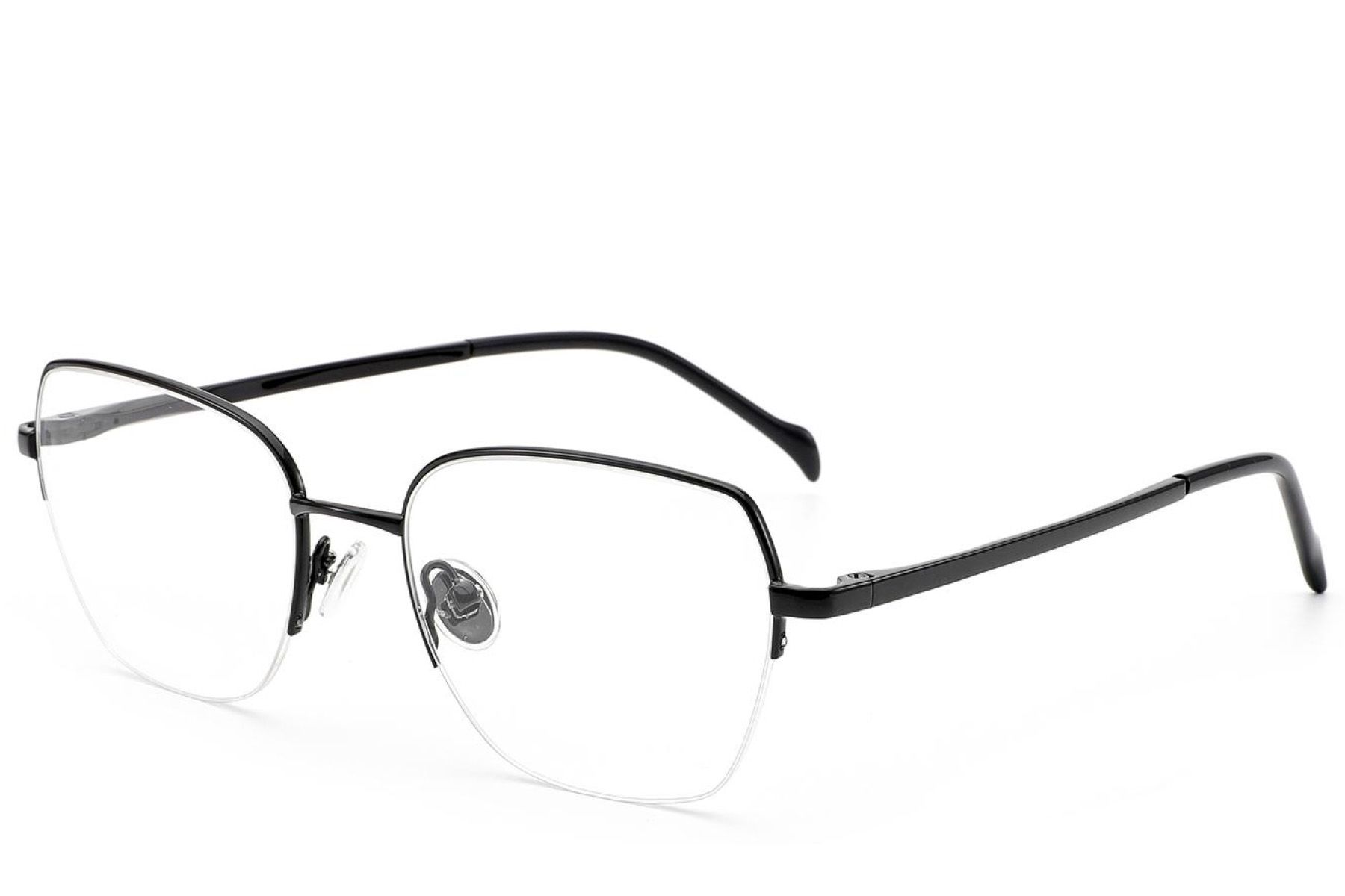 Gafas semi al aire de titanio negro #BS2012-1773