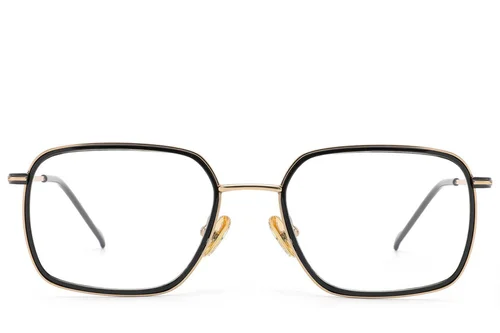 Lunettes rectangulaires en titane doré #BS2012-1774