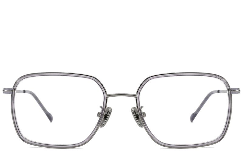 Rectangular Grey Titanium Glasses #BS2012-1775