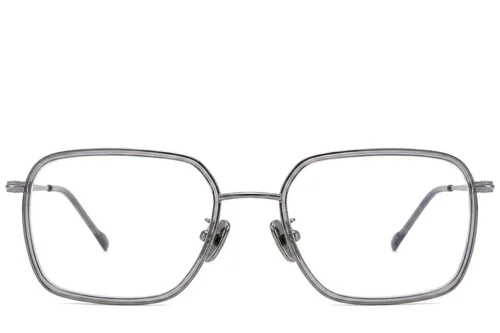 Lunettes rectangulaires en titane gris #BS2012-1775