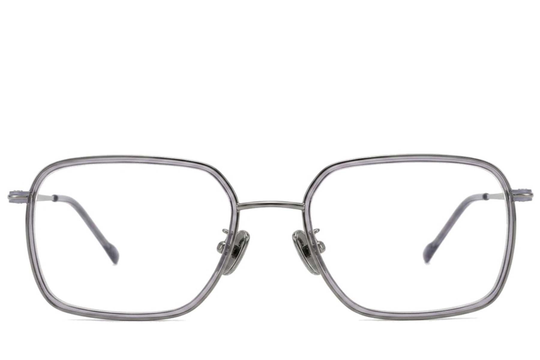 Gafas rectangulares de titanio gris #BS2012-1775
