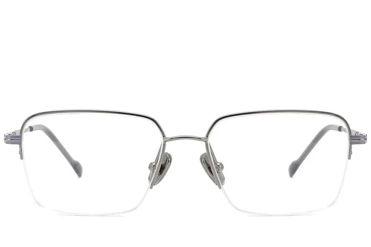 Halbrandlose graue Titanbrille #BS2012-1780