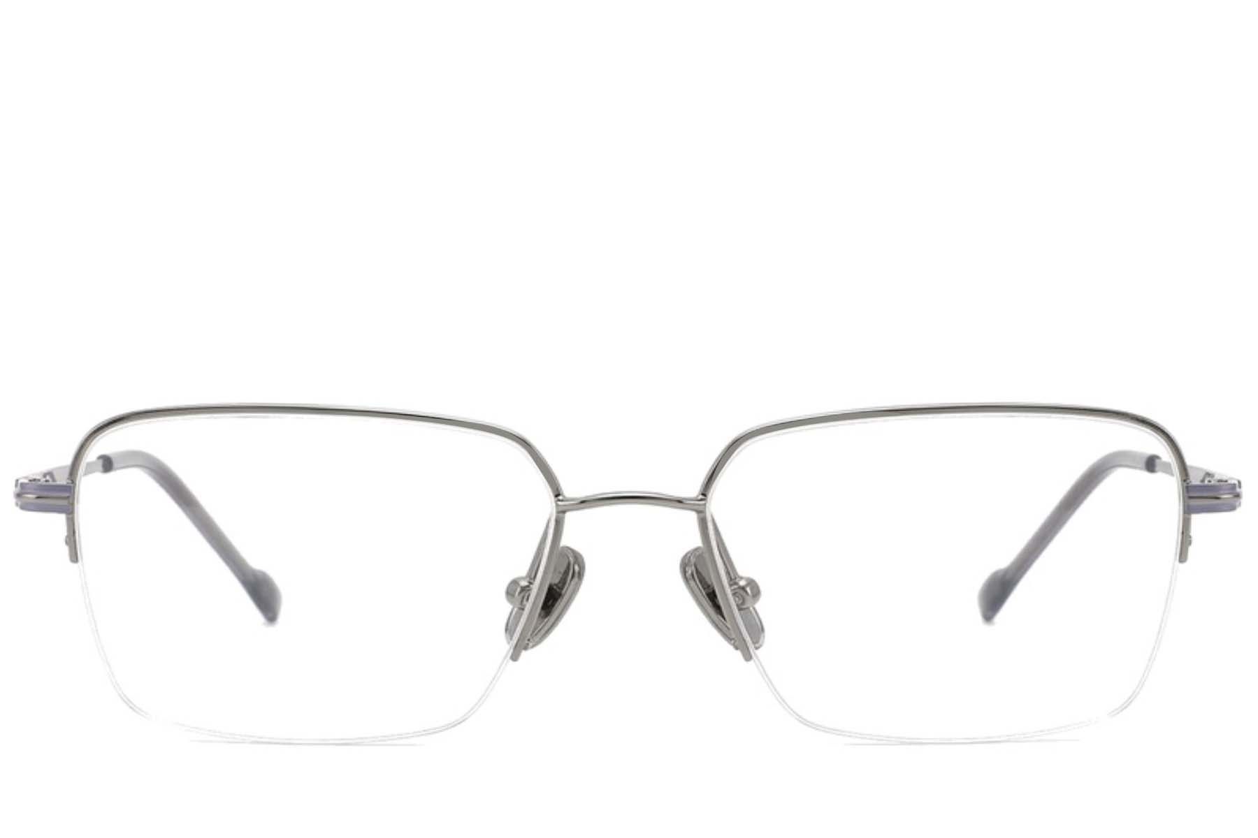 Halbrandlose graue Titanbrille #BS2012-1780