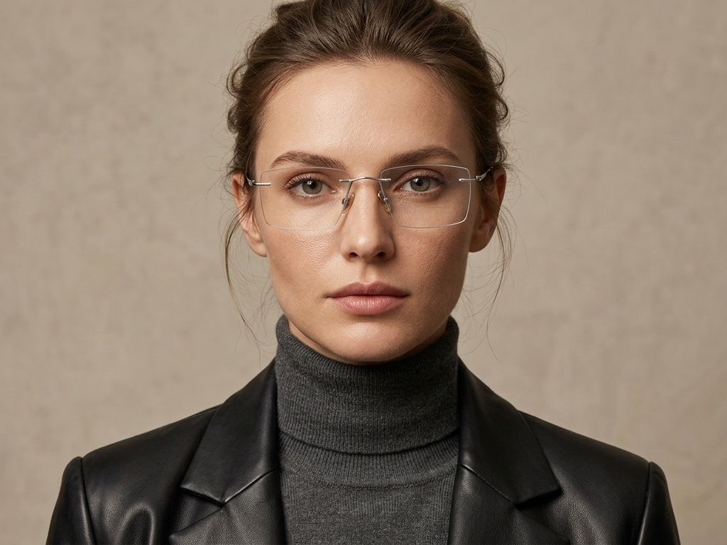 Gafas invisibles de titanio dorado #BS2012-1784