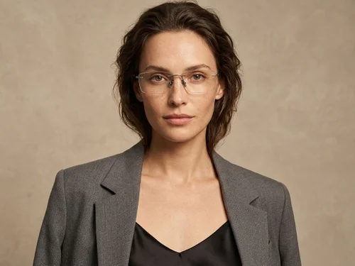 Lunettes invisibles en titane gris #BS2012-1785
