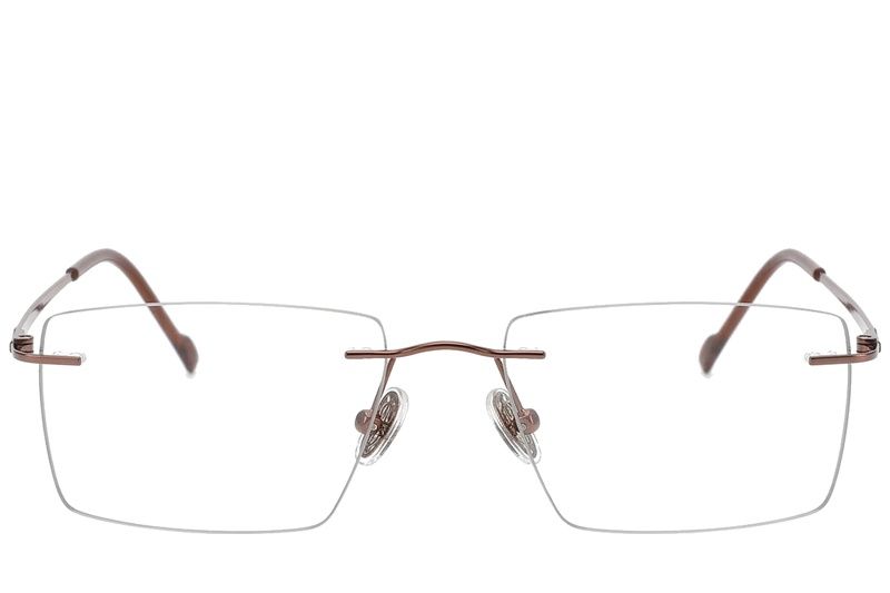 Gafas invisibles de titanio marrón #BS2012-1786