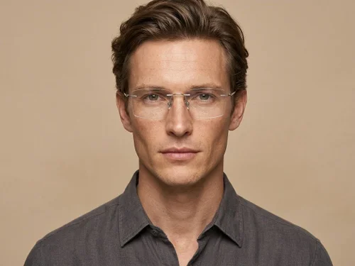 Lunettes invisibles en titane argenté #BS2012-1787