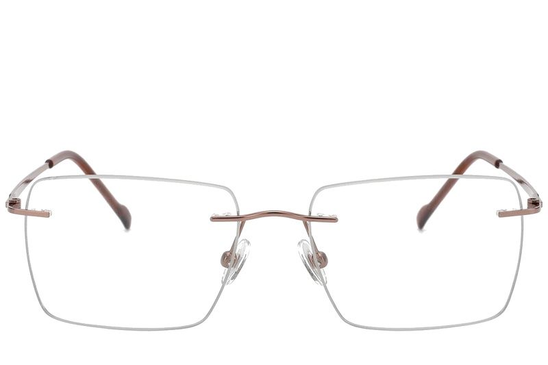 Gafas invisibles de titanio marrón #BS2012-1791