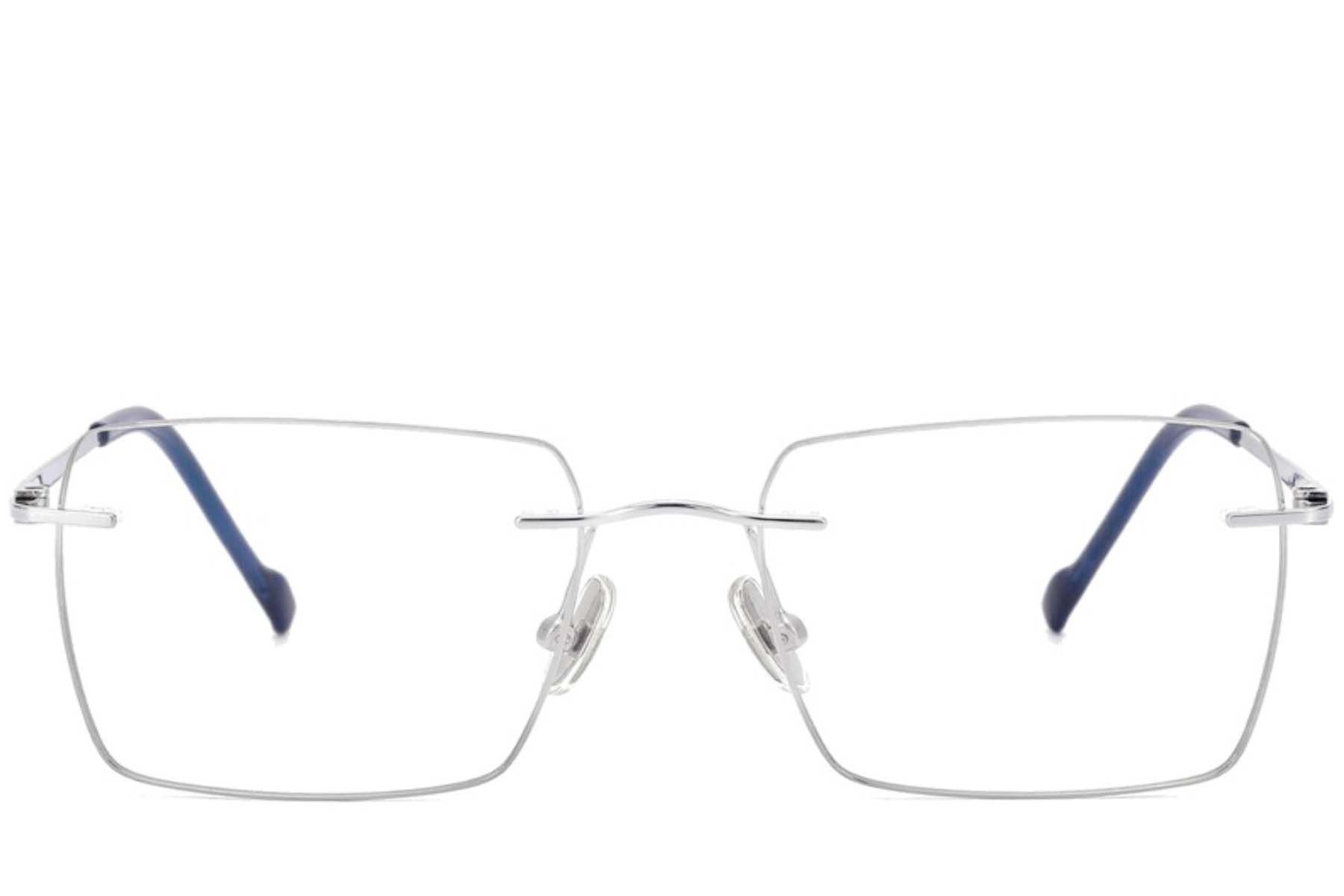 Gafas invisibles de titanio plateado #BS2012-1792