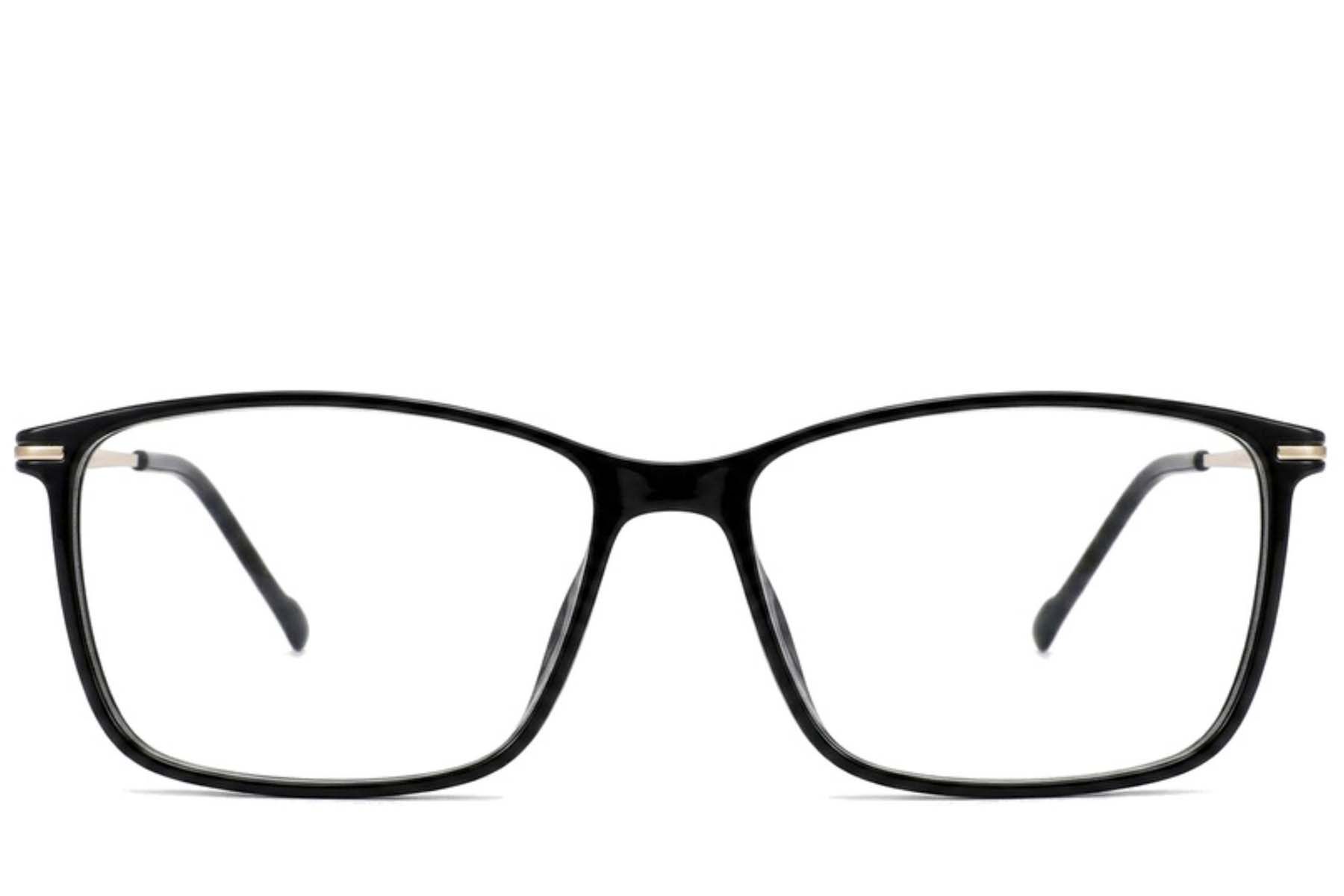 Gafas rectangulares de titanio negro #BS2012-1794
