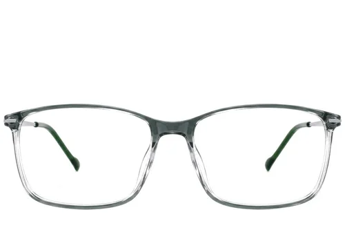 Lunettes rectangulaires en titane vert #BS2012-1796