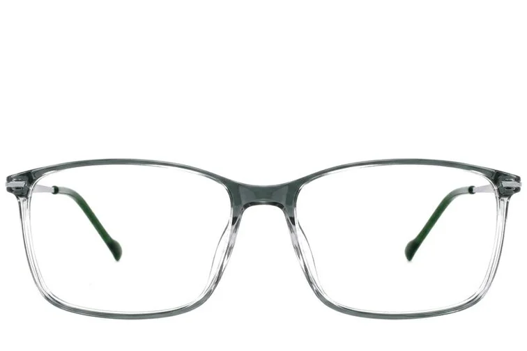 Rectangular Green Titanium Glasses #BS2012-1796
