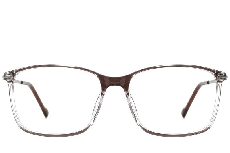 Rectangular Brown Titanium Glasses #BS2012-1797