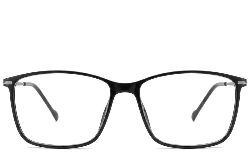 Rectangular Black Titanium Glasses #BS2012-1799