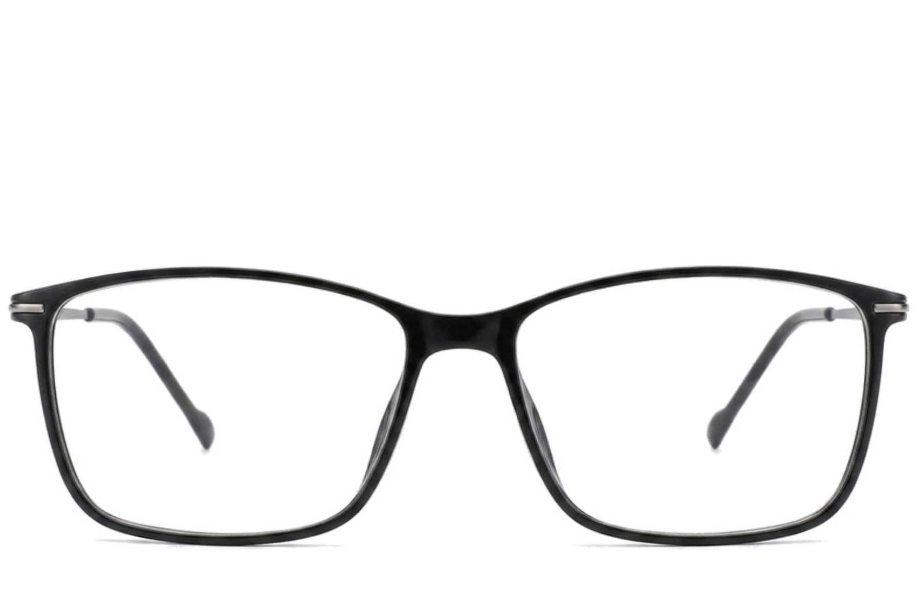 Rectangular Black Titanium Glasses #BS2012-1799