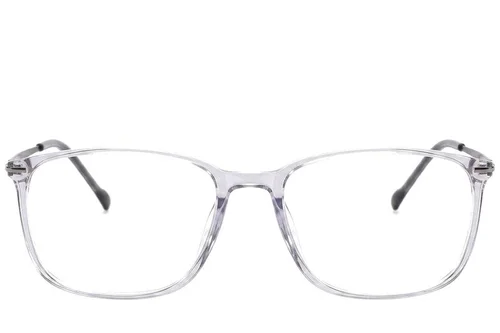 Lunettes rectangulaires en titane gris #BS2012-1801
