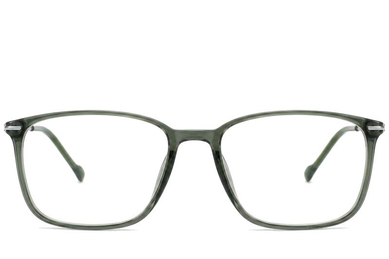 Rectangular Green Titanium Glasses #BS2012-1803