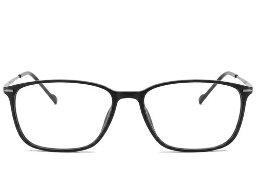 Lunettes rectangulaires en titane noir #BS2012-1805