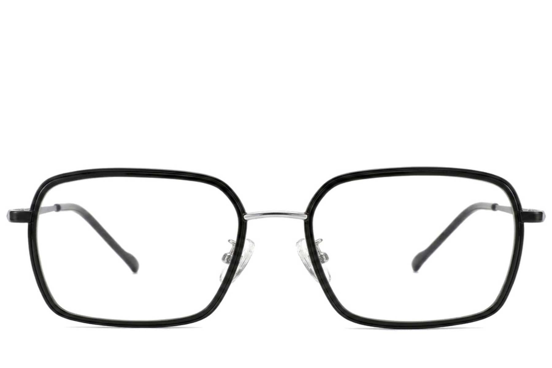 Rectangular Black Titanium Glasses #BS2012-1810