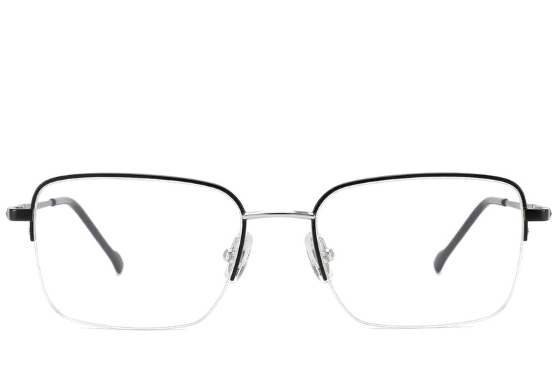 Semi-rimless Black Titanium Glasses #BS2012-1815