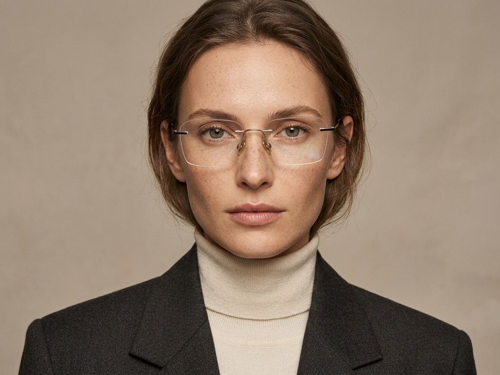 Invisible Black Titanium Glasses #BS2012-1816