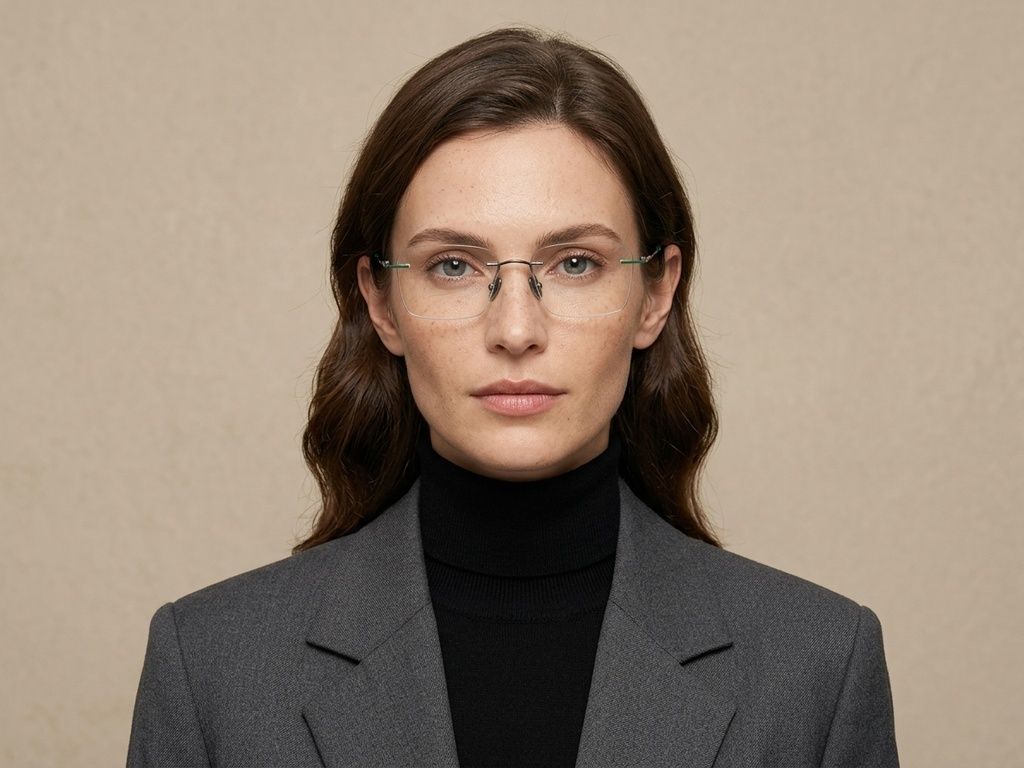 Invisible Grey Titanium Glasses #BS2012-1817