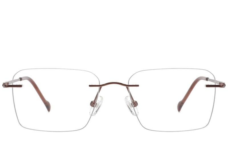 Invisible Brown Titanium Glasses #BS2012-1818