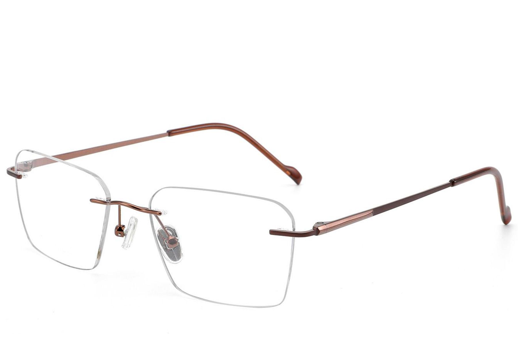 Gafas invisibles de titanio marrón #BS2012-1818