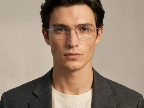 Lunettes invisibles en titane argenté #BS2012-1819