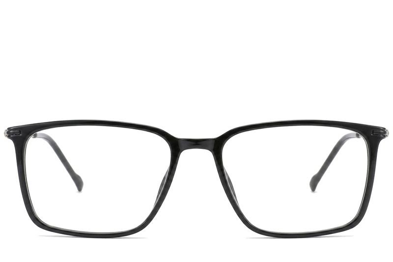 Rectangular Black Titanium Glasses #BS2012-1821