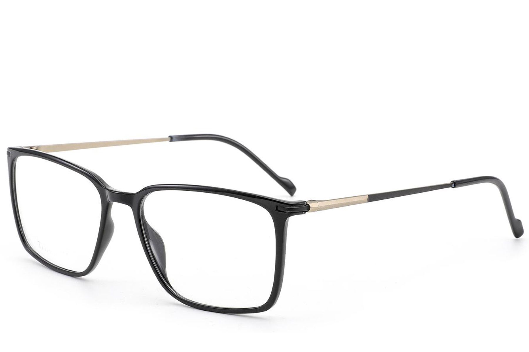 Gafas rectangulares de titanio negro #BS2012-1821