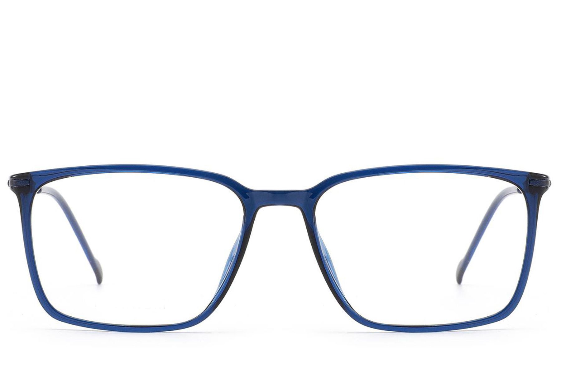 Gafas rectangulares de titanio azul #BS2012-1822