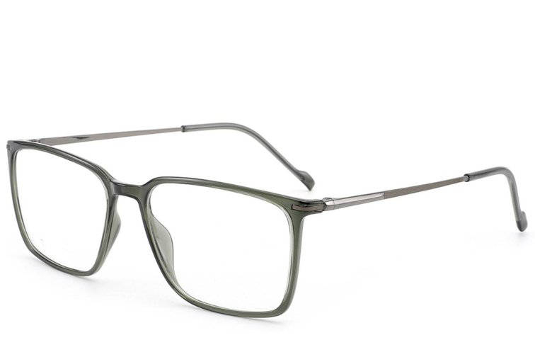 Rectangular Green Titanium Glasses #BS2012-1823