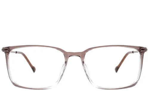 Lunettes rectangulaires en titane brun #BS2012-1824